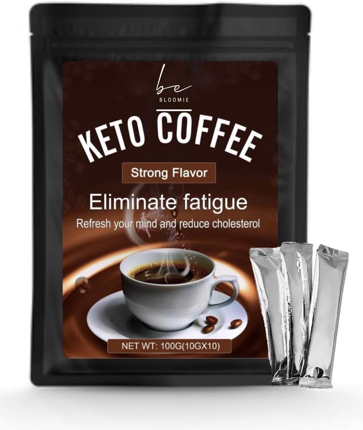 Bebloomie Keto Instant Coffee Natural Healthy Diet I Ketogenic Refuel Coffee with MCT