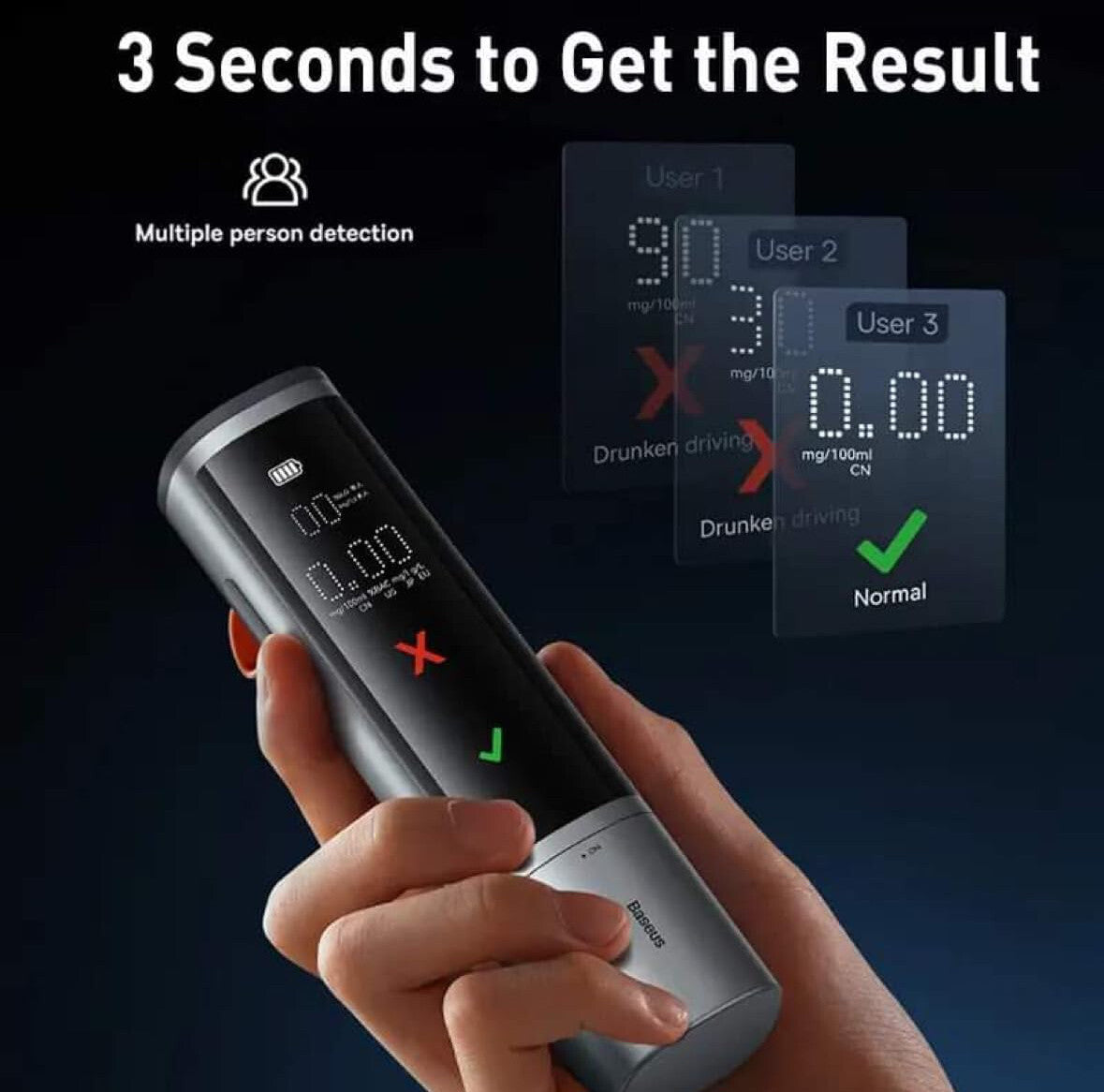 Premium Professional LCD Digital Breath-Alcohol Tester Breathalyser SelfAnalyzer UK Approved