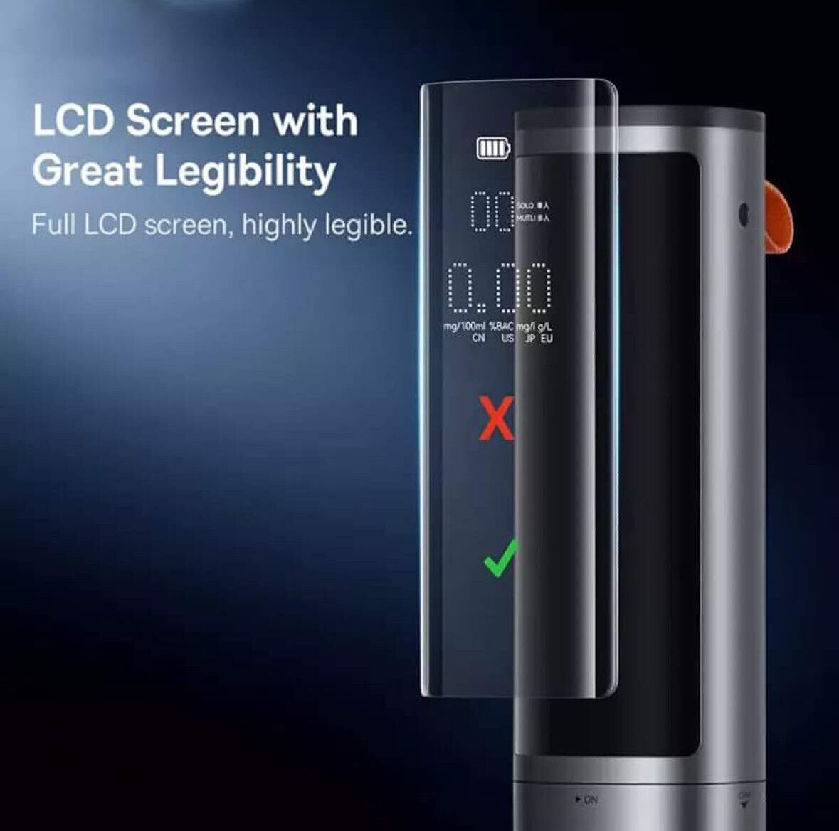 Premium Professional LCD Digital Breath-Alcohol Tester Breathalyser SelfAnalyzer UK Approved