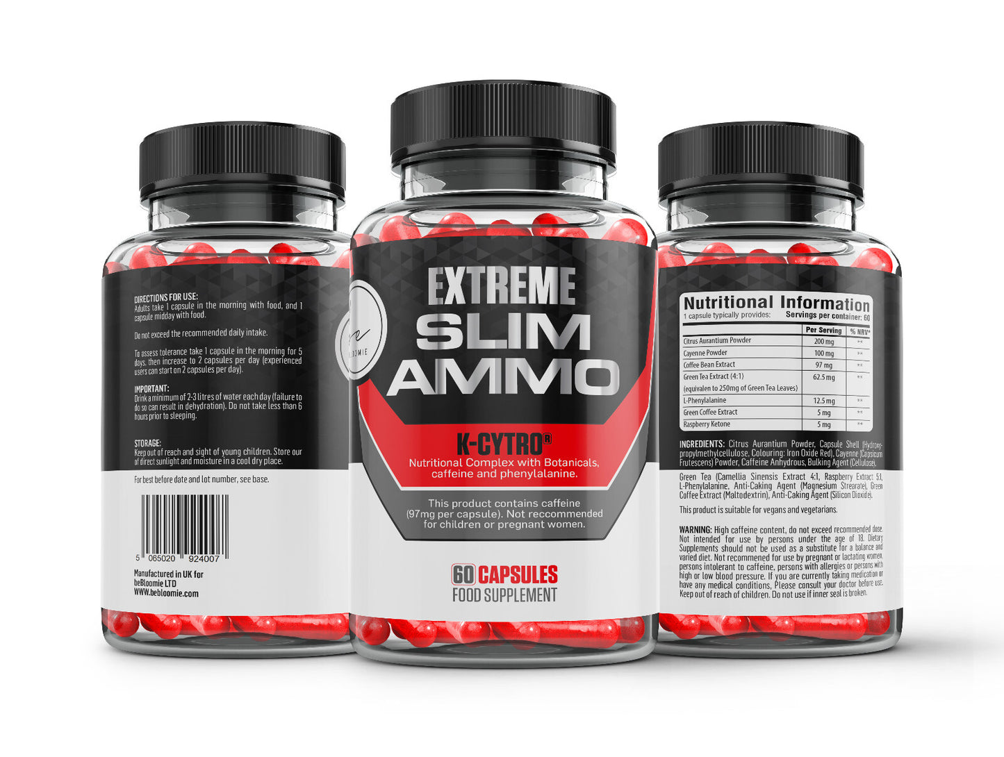 Extreme Slim Ammo - for Women & Men - Weight Management - Fat Burner 30Days